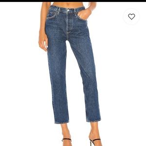 Agolde Riley high rise straight crop in wink